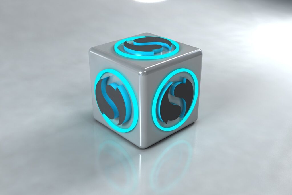 cube, logo, 3d modeling